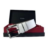 Fossil Beyaz Hakiki Deri 4,5 cm Erkek Kemeri - 1BW-Beyaz - 110 cm