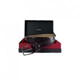 Fossil Bordo Rugan Suni Deri 3,5 Cm Erkek Kemeri 110