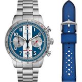 Fossil FLE1209SET Shelby x Fossil Grand Tourer Limited-Edition Erkek Kol Saati ve Yedek Kordon