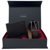 Fossil Kahve Napa Cuzdan 1826&3,5 Cm Hakiki Deri Kemer Seti 115Cm