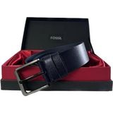 Fossil Lacivert Hakiki Deri 4,5 cm Erkek Kemeri - 115 cm