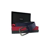Fossil Lacivert Rengi Hakiki Deri 4 Cm Erkek Kemeri-120 Cm
