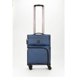 Fossil Unisex Antrasit Hafif Ultra Light Lüx Kumaş Kabin Boy Valiz - Mavi