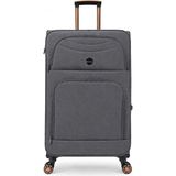 Fossil Unisex Kumaş Büyük Boy Ultra Hafif Şifreli Körüklü Kendi Etrafında Dönebilen Valiz 010-01 - STD - Gri