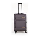 Fossil Unisex Kumaş Büyük Boy Ultra Hafif Şifreli Körüklü Kendi Etrafında Dönebilen Valiz 013-01 - Füme