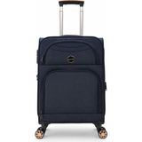 Fossil Unisex Kumaş Kabin Boy Ultra Hafif Şifreli Körüklü Kendi Etrafında Dönebilen Valiz 010-03 - STD - Lacivert