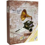 Fotoğraf Albümü 10X15CM 200 Fotoğraf Kapasiteli Renkli Gramofon Desenli Anı Albümü