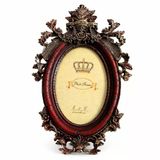 Fotoğraf Çerçevesi Vintage Oval Barok Bordo Gold Detaylı Tasarım Dekoratif Resim Çerçevesi Sanatsal Modern Klasik El Boyama Premium Ürün Masa Raf Konsol Ev Ofis Dekorasyonu İçin Hediyelik Çerçeve Vitrin