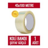 Fotografyabaskı 1 Adet Koli Bandı 45 Mm X 100 Mt Şeffaf Güçlü Yapışkanlı Kopmayan Bant Bantı