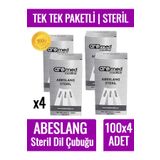 Fotografyabaskı 100'lü 4 Kutu Steril Abeslang Tek Tek Paketli Tahta Dil Çubuğu Basacağı (4 KUTU) 100x4 Tek Tek
