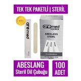 Fotografyabaskı 100'lü Kutu Steril Abeslang Tek Tek Paketli Tahta Dil Çubuğu Basacağı
