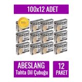 Fotografyabaskı Aremed 100'lü 12 Paket Abeslang Tahta Dil Çubuğu Basacağı - Ağda Spatulası, Spatula (12 PAKET)
