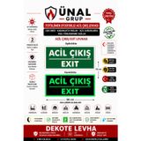 Fotolümen Fosforlu Acil Çıkış Acil Çıkış Yön Levhası Kolay Montaj İkaz Tabelası