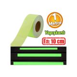 Fotolümen Gece Parlayan En 10 Cm Reflektörlü 1 Mt İkaz Yeşil Fosforlu Reflektif Düz Şerit Bant