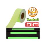 Fotolümen Gece Parlayan En 10 Cm Reflektörlü 10 Mt İkaz Yeşil Fosforlu Reflektif Düz Şerit Bant
