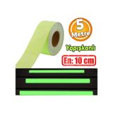 Fotolümen Gece Parlayan En 10 Cm Reflektörlü 5 Mt İkaz Yeşil Fosforlu Reflektif Düz Şerit Bant