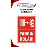 Fotolümenli Yangın Dolabı Uyarı Levhası 15X15 Kalın Plastik Kırmızı Beyaz Selçuklu Plus - 15x15 CM