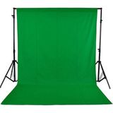 Fototek 2 x 3 m Yeşil Fon Perde + 2 x 3 mFon Stantı Fotoğraf Video Çekim Kiti Greenbox Set Fon Stant Çantalı
