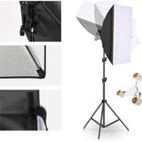 Fototek 50X70Cm Softbox 3 Duylu Tekli Sürekli Işık Uyumlu Seti Foto Video Ürün Çekim Makyaj 50X70