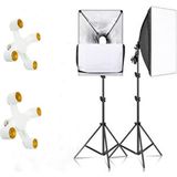Fototek 50X70CM Softbox 4 Duylu Ikili Sürekli Işık Seti Foto Video Ürün Çekim Makyaj 8 Duy 50X70 Softbox