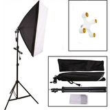 Fototek 50X70CM Softbox 4 Duylu Tekli Sürekli Işık Seti 50X70 4 Duylu Softbox Foto Video Işık