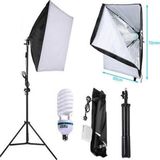 Fototek 50X70Cm Softbox Tek Duy Sürekli Işık Seti Strobist Teklii Set 50X70 Softbox