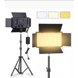 Fototek 800 LED Pro LED-800 Video Işık Panelli Kamera Işığı Youtube Video Işık Iki Adet Batarya + 2m Ayak