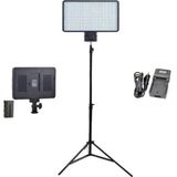 Fototek Pro Led-320 Video Kamera Işığı Tepe Lambası Led Işık + 2 Metre Işık Ayağı F770 Batarya Ve Şarj