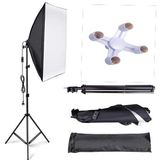 FototekFotograf 50x70cm Softbox 4 Duylu Tekli Sürekli Işık Seti 50x70 4 Duylu Softbox Foto Video Işık