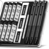 Four Candies 0.9mm Mekanik Kalem Seti, 3 Adet Metal Sanatçı Kurşun Kalem 8 Tüplü (480 Adet) HB Kurşun Yedekler, 3 Silgi, Mühendis Sanat Yazma Taslağı İçin 9 Silgi Yedekleri, Siyah
