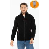 Four Man Erkek Polar Ceket ( T-SHIRT HEDİYELİ ) - XL - Siyah