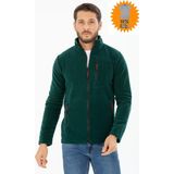 Four Man Erkek Polar Ceket (T-SHIRT HEDİYELİ ) - Yeşil