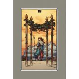Four of Wands - Tarot Card Notebook - Card No.30 (Color Ed.): A5 Ruled Lined Tarot Journal Diary Sketchbook Notebook - Four of Wands (Celebration and Stability)