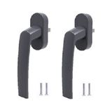 Four Season 2 Adet Antrasit Gri Renkli Aluminyum Döküm Boyalı Pvc Pimapen Pencere Kolu - Çift Yönlü/Antrasit Gri