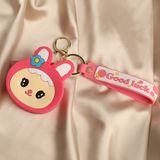 Four Solos FourSolos Pembe Emojili Silikon Cüzdan-Anahtarlık, No:226