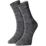Four Solos FourSolos Unisex, 2'li Set Pamuklu Rahat Kalın Kışlık Soket Bot Çorabı, Siyah Melanj 38-44 - 38 - 44