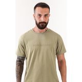 Four Solos Orijinal Seri Erkek T-shirt %100 Pamuk Erkek Tişört Normal Kesim, Kısa Kollu, Nefes Alabilir - Haki