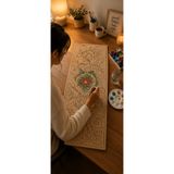 FourArts Mandala Boyama Seti 25x60 cm | Ham MDF UV Baskılı Kendin Boya Tablo | 6 Renk Akrilik Boya + 2 Fırça | Hobi ve Dekoratif Boyama Kiti
