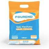 Fourend 100 Adet Tek Kullanımlık 40X70 Saç Havlusu - Kullan At Havlu Hijyenik Çözüm - Beyaz