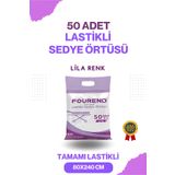 Fourend 50 Adet Yeni Nesil Lastikli Sedye Örtüsü Renk:lila