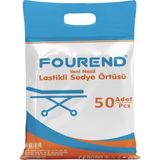 Fourend Lastikli Sedye Örtüsü 50 Adet 80x240 cm Her Tarafı Lastikli Tek Kişilik Nonwoven Spunbond Malzeme