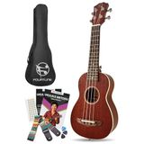 Fourtune Sydra UKS-21MN Soprano Ukulele Maun Hakiki Ağaç (Koyu Maun, 21")