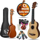 FOURTUNE Sydra UKS-21NT Soprano Ukulele Maun Hakiki Ağaç Tek Parça 21" Doğal Renk - Naturel