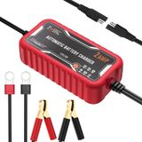 FOVAL 2 Amp otomatik akü şarj cihazı, 6 V ve 12 V, taşınabilir akıllı akü şarj cihazı, otomobil, motosiklet, çim biçme makinesi, SLA AGM jel hücreli ıslak kurşun asit aküleri için