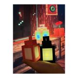 Fovea Design Minecraft Temalı Pilli LED Masa Lambası 1 Adet | Dekoratif Tasarım Gece Lambası | Oda & Oyun Odası Aydınlatma