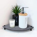 FOWSEEK Köşe Lavabo Caddesi, Anında Kuru Lavabo Düzenleyici, Sabunluk Dispenseri için Doğal Diyatomit Taş Lavabo Tepsisi, Sünger ve Diş Fırçası Kupası, Banyo ve Mutfak için Modern Ev Tasarımı
