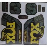Fox 36 Bisiklet Maşa Etiketi, Kask Sticker Seti, Çıkartma Etiketi Sarı