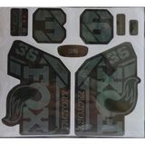 Fox 36 Bisiklet Maşa Etiketi, Kask Sticker Seti, Çıkartma Etiketi Siyah Gri