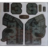 Fox 36 Bisiklet Maşa Etiketi, Kask Sticker Seti, Çıkartma Etiketi Siyah Gri