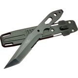 Fox A13 Siyah, Testereli Outdoor Kamp Bıçak 22 cm - Komple Metal, Kılıflı - Lisinya - 001-Renkli